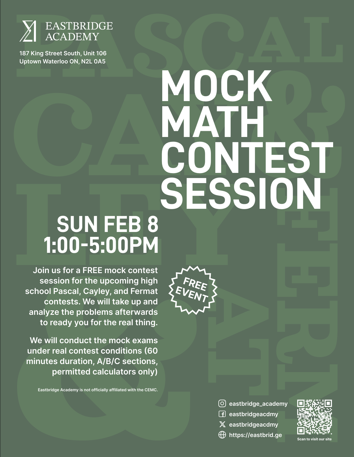 Mock Pascal/Cayley/Fermat Contest